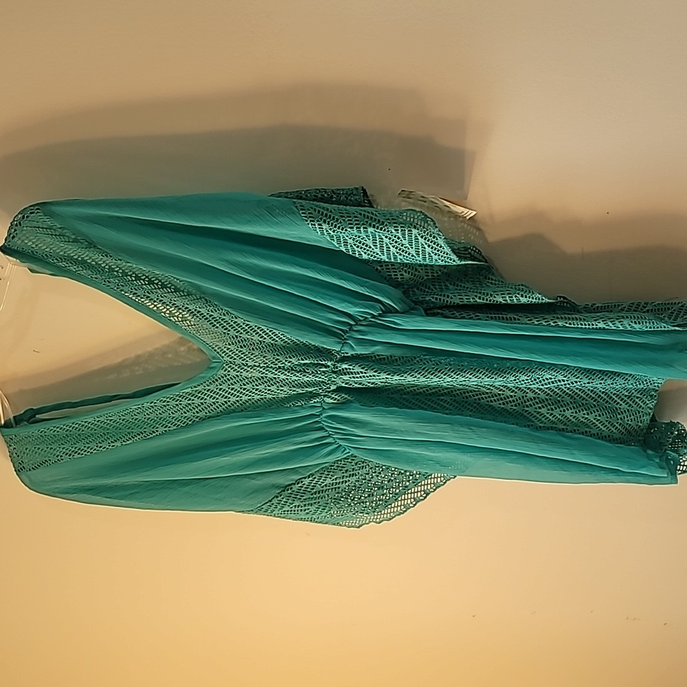 Swimwear Cover-Up Teal Lace